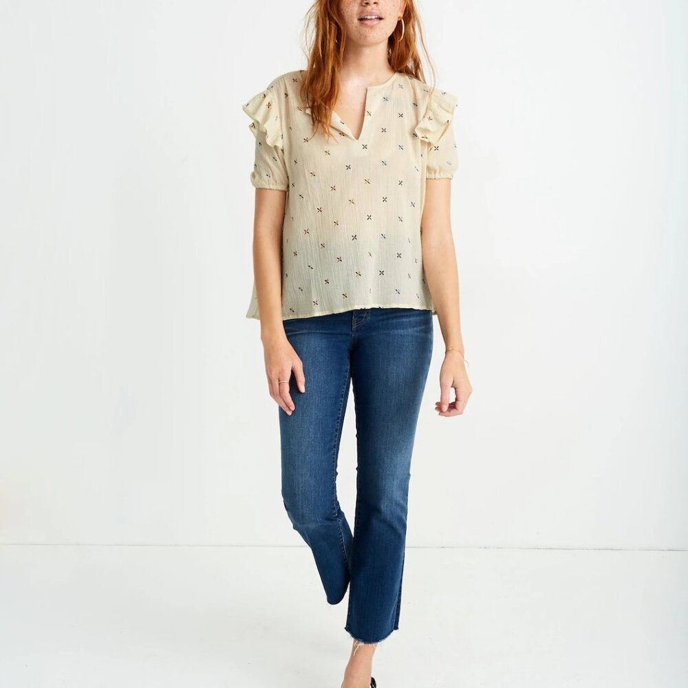 Madewell Embroidered Gazebo Top - xxs